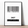 Bar kod 387 kupuj domaće personalizovani poster unikatni poklon Artilium