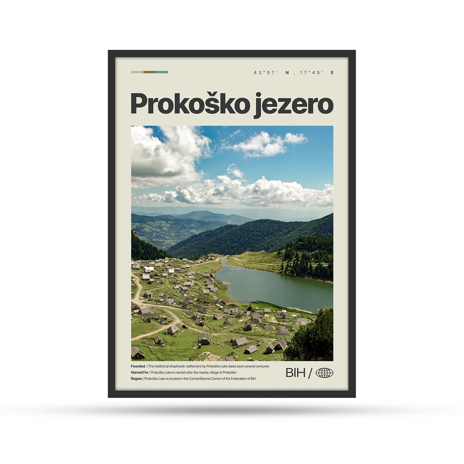Prokoško jezero personalizovani poster poklon Artilium